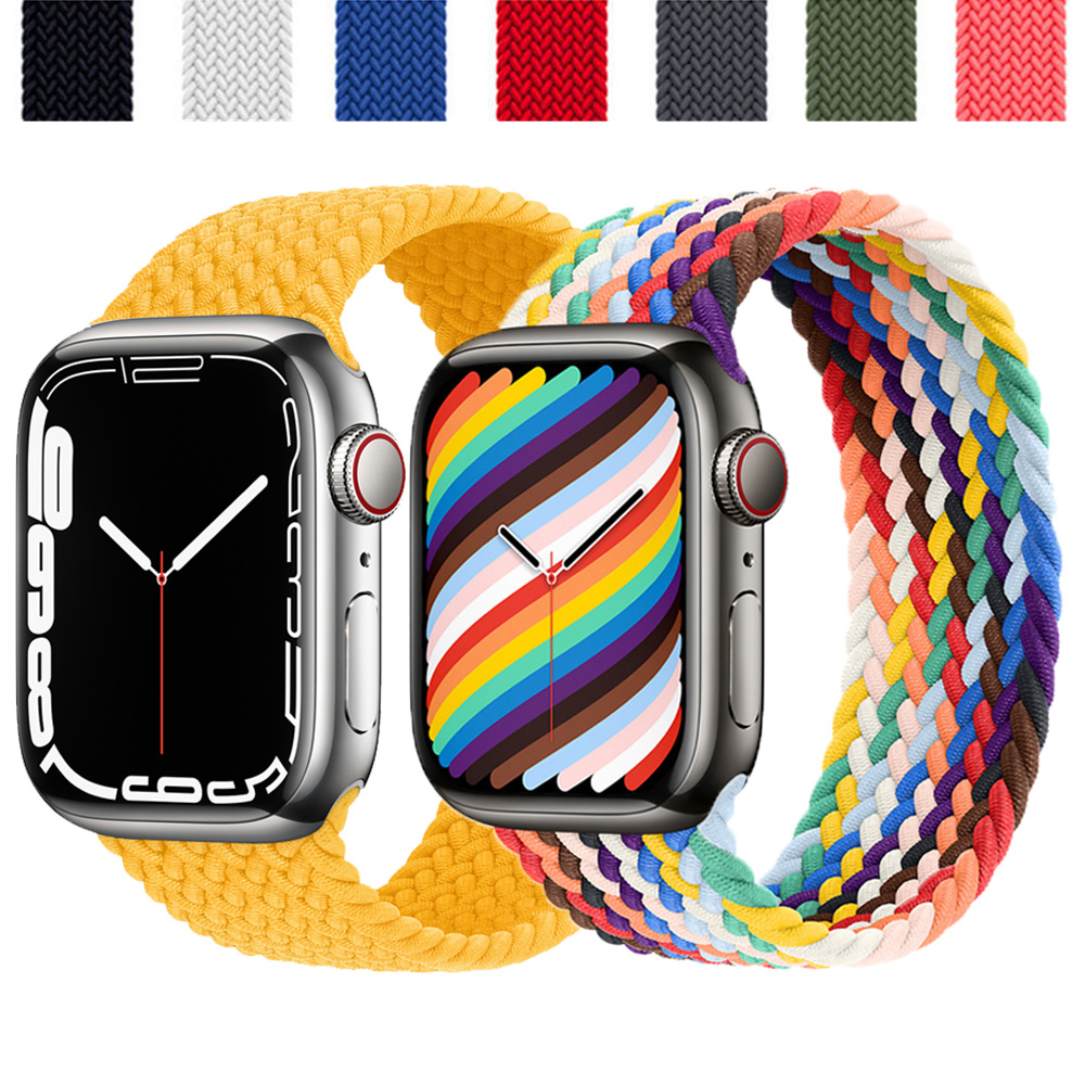 Ремешок Solo Loop для Apple Watch Band 44 мм 40 мм 38 мм 42 мм, нейлоновый эластичный плетеный браслет из ткани для Iwatch
