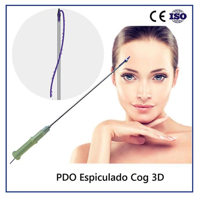 Ког 3D колючая нить PDO шовная нить для лица Хирургическая шовная игла с нитью