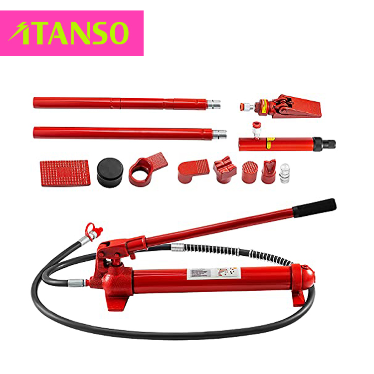 Wholesale Portable 12 Ton Power Kit 2M Oil Hose Hydraulic Car Jack Kit Repair Power Tools