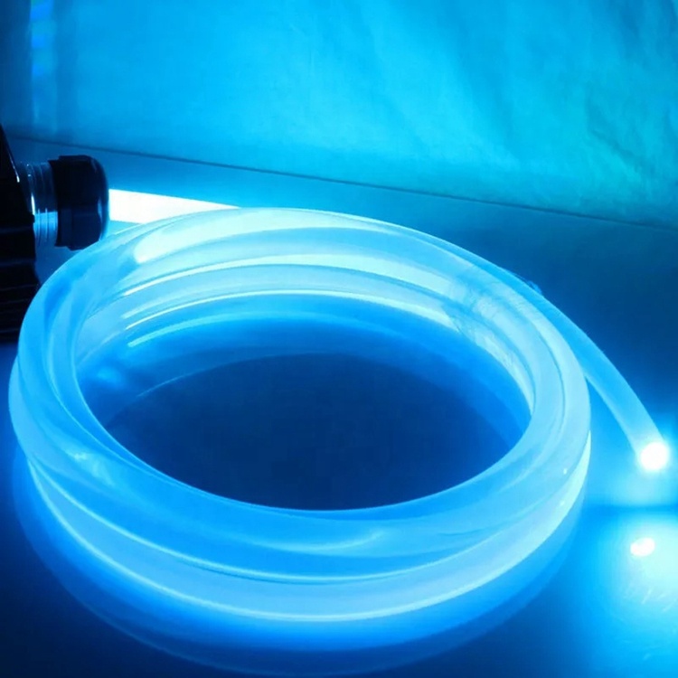 KINZ MMA 2mm-10 mm Rgb Led Strip IP68 Outdoor Underwater Side Gow Fiber Optic Lighting For Swimming Pool fiber optic pool light