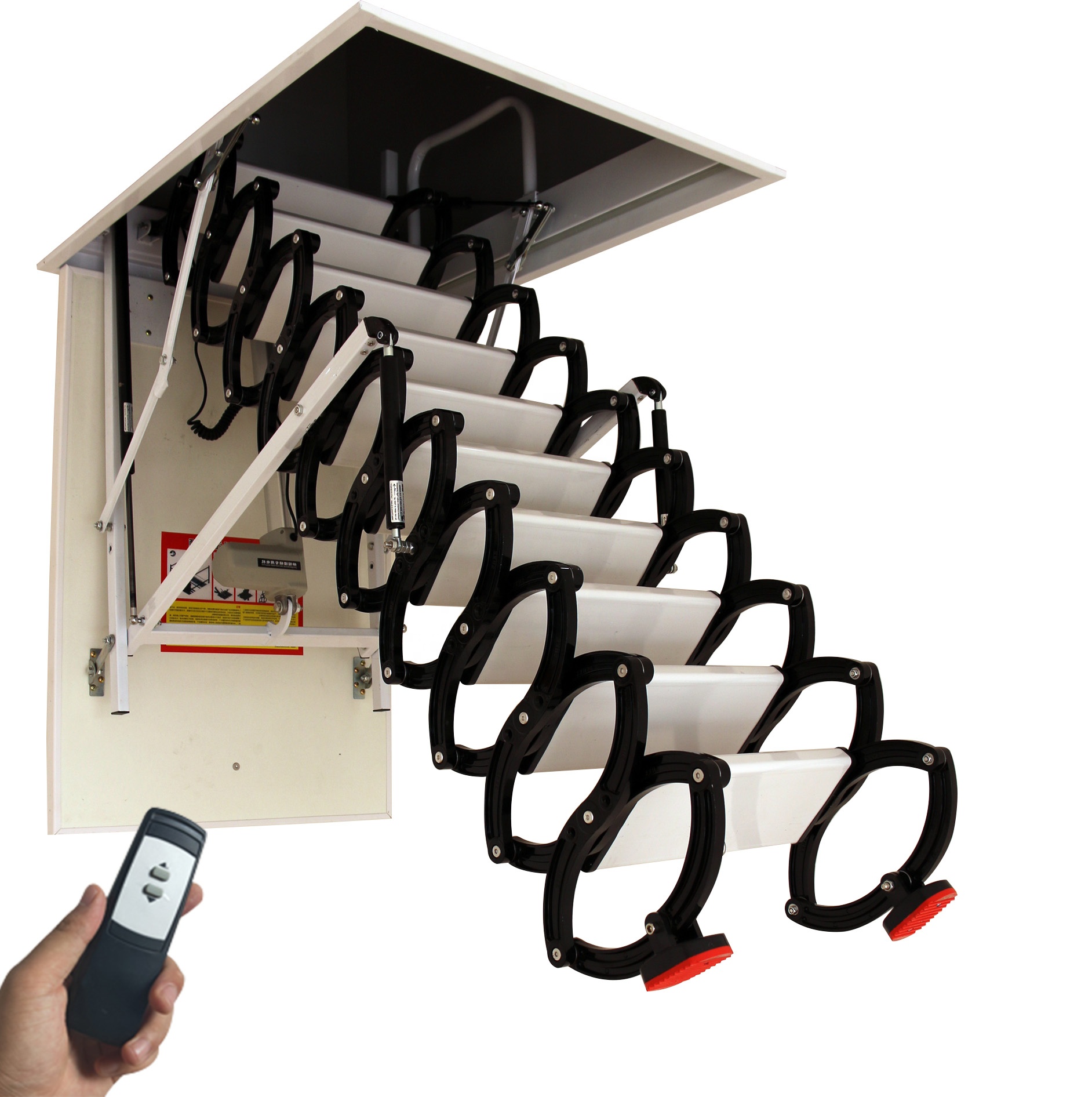 Automatic Electric Telescopic Loft Ladder Roof Mount Attic Hatch Stairs