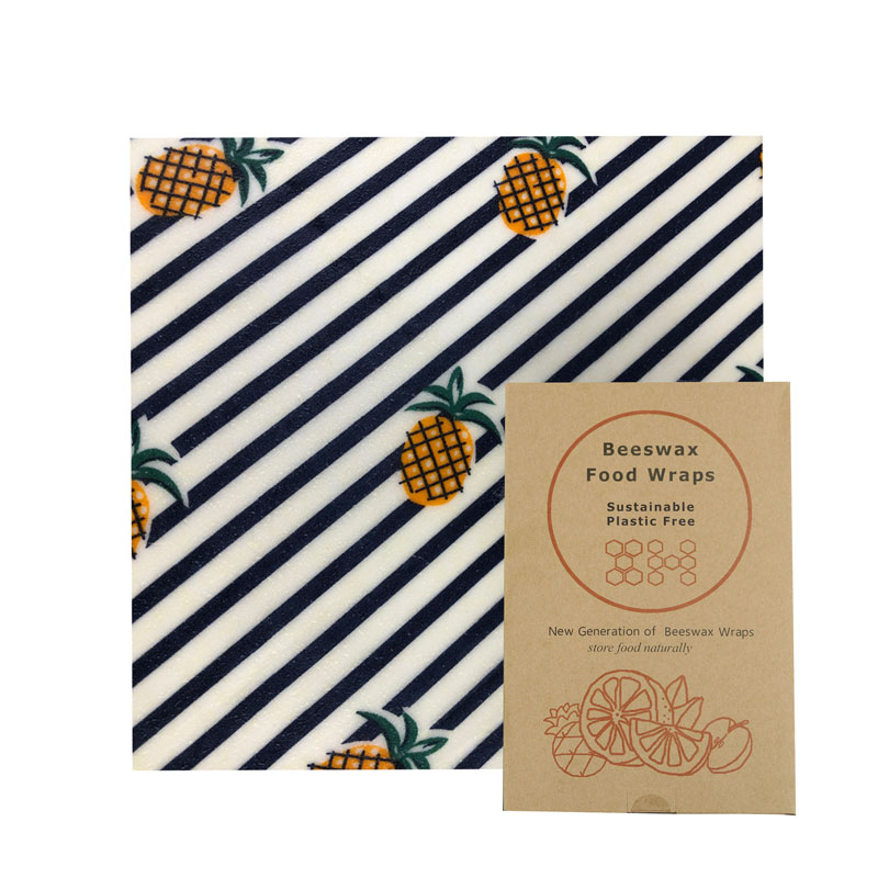 Personalized cotton fabric beeswax food wrap for lunch set