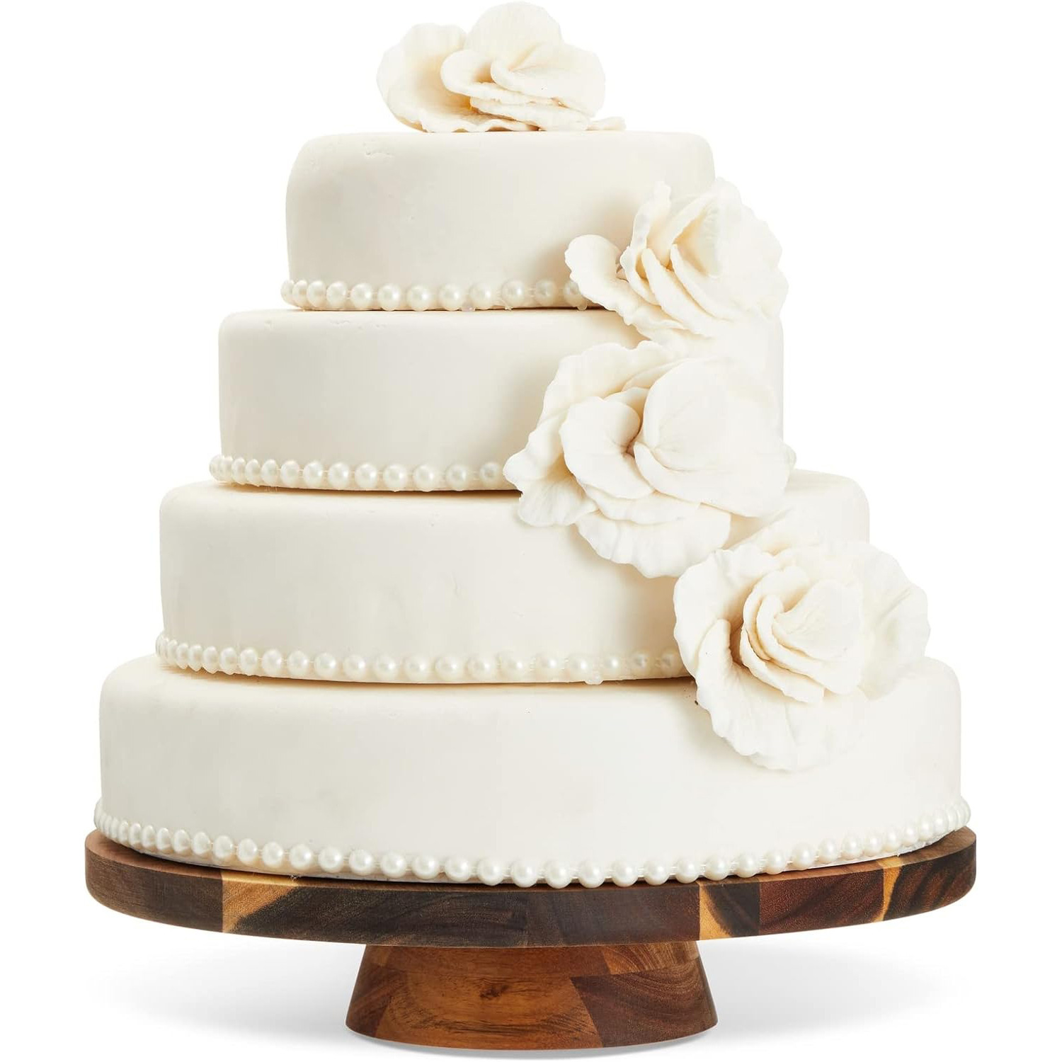 Acacia wood cake tray Fruit plate Snack cake tray Dessert rack Wooden high cake display tray