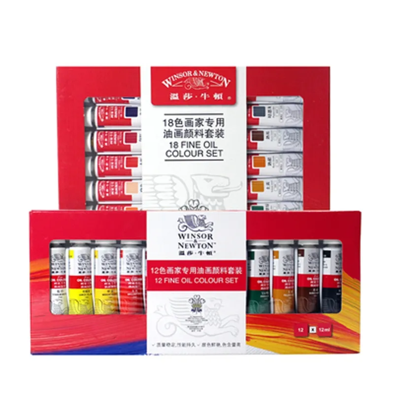 Winsor & Newton 12/18 цветов 12 мл профессиональная художественная алюминиевая трубка масляная цветная краска набор для художественных принадлежностей