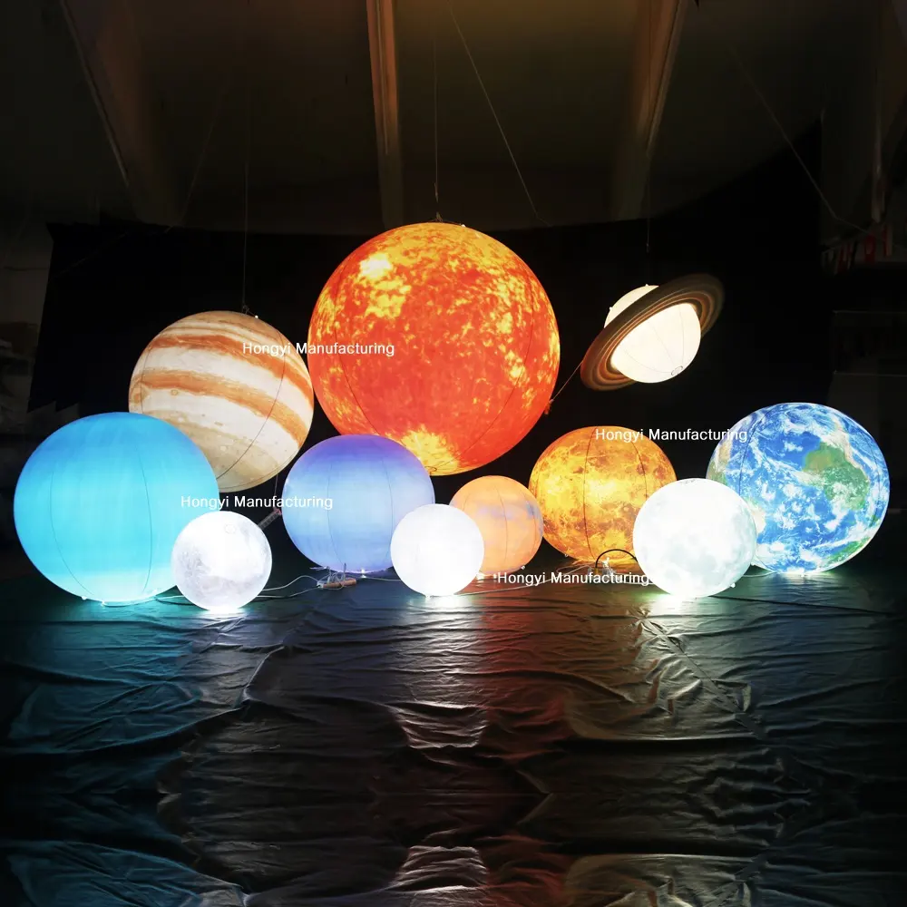 Луна, земля, Марс, солнечная система Saturn, 9 планет, шар/гигантская Левитация гелием, надувная планета со светодиодной подсветкой