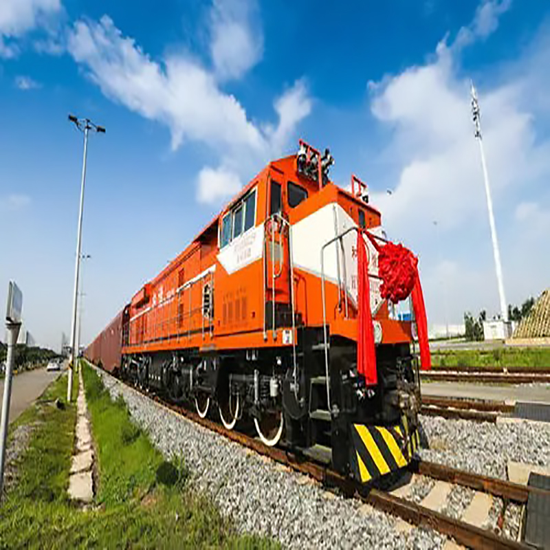 Fast railway train freight forwarder shipping amazon FAB to UK Europe door to door DDP service