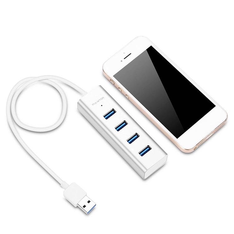 Usb концентратор 4 порта Usb концентратор данных адаптер зарядное устройство Pulwtop Сейф 4 в 1 4 с кабелем 40 см USB 3,0 ROHS 5-8 FCC Ce