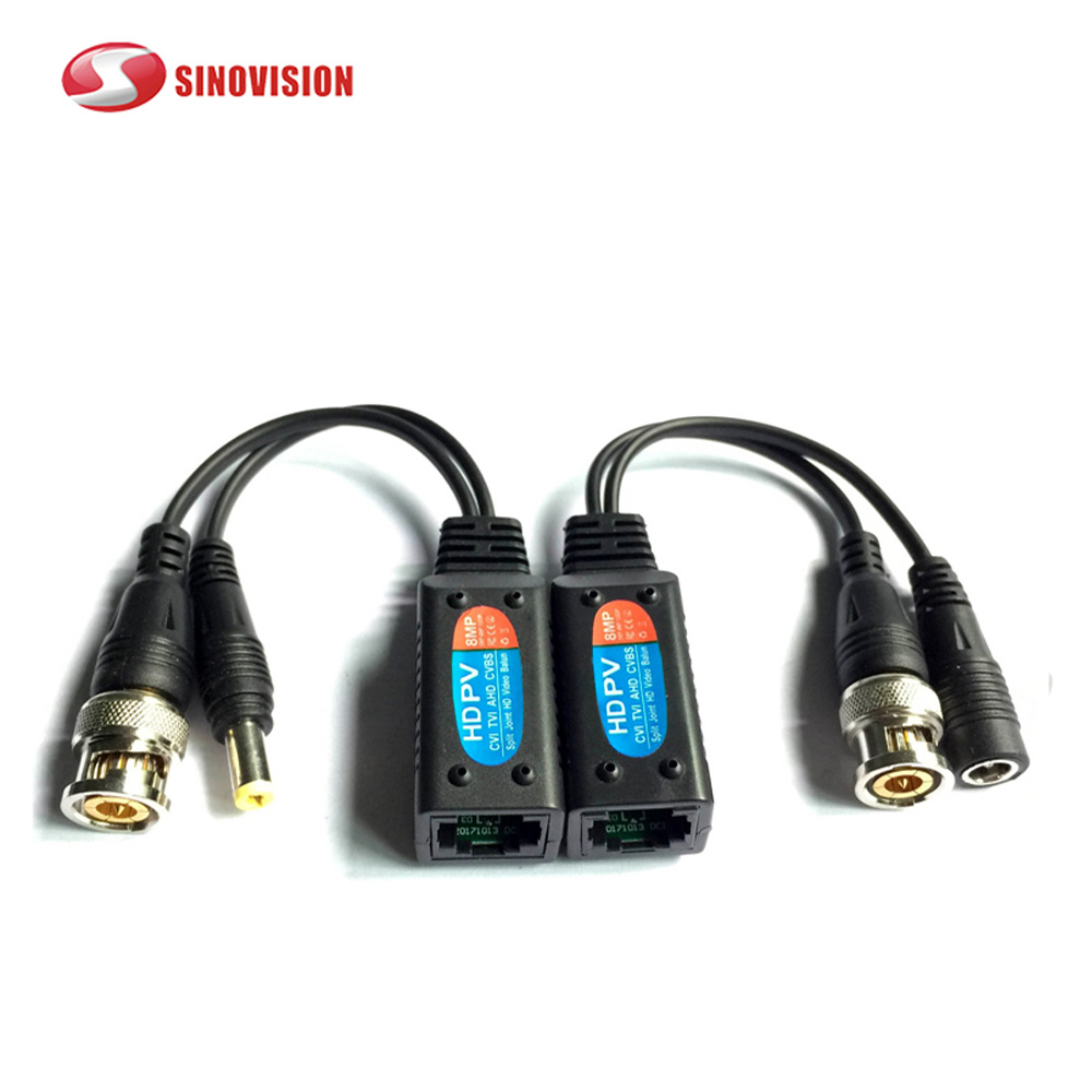 4K CCTV витая пара с разъемом питания Balun трансивер для камер видеонаблюдения 8MP BNC к RJ45 HD Video Balun