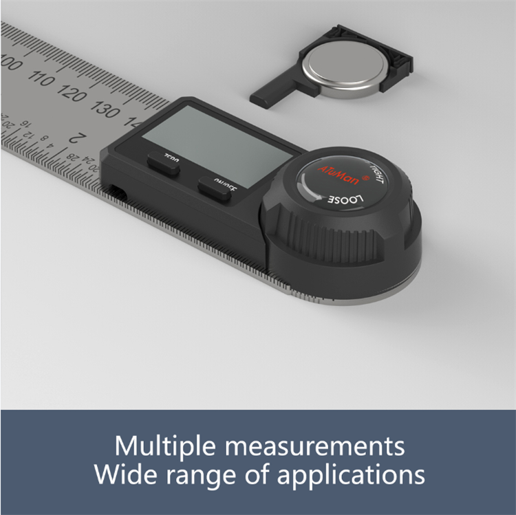 DUKA ATuMan Stainless Steel Digital Display Electronic Protractor Multi Angle Measuring Ruler