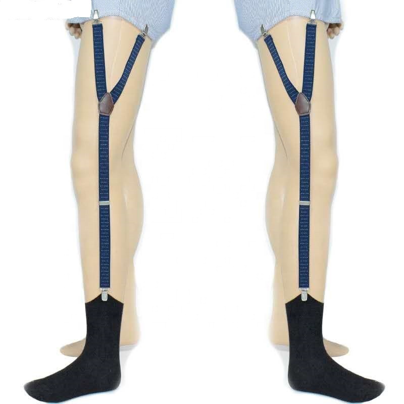 Adjustable mens elastic garter straps suspenders holder near tucker sock men shirt stays
