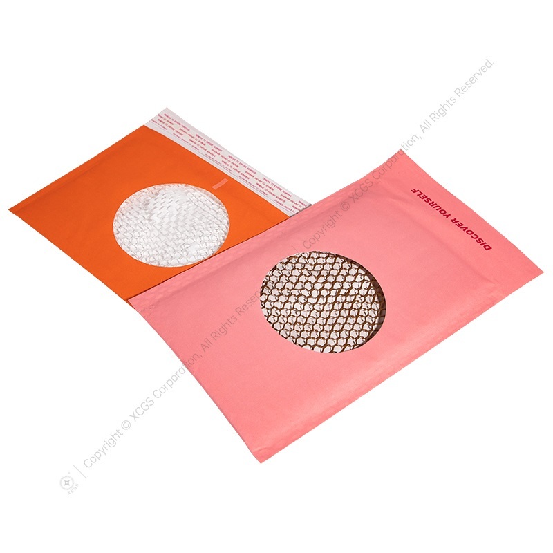 High Quality No Plastic Kraft Honeycomb Padded 100% Paper Biodegradable Honeycomb Shipping Mailer Express Envelops Shipping Bags