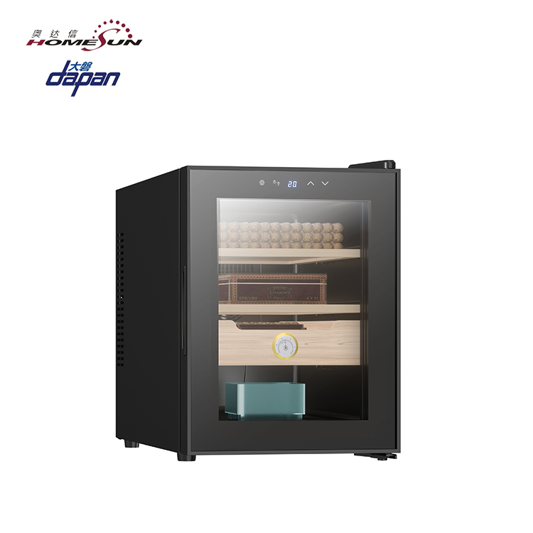 Electric cigar fridge glasses with cigarette storage adjustable metal wooden cigar humidor