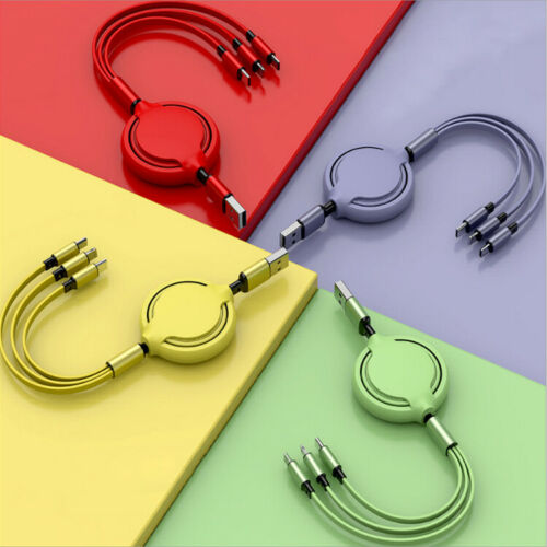 Hot Sell 3 in 1 Retractable Charging Cable Fast Charge usb Phone Line 1.2m Mobile Phone Cable For Android iOS Type-C