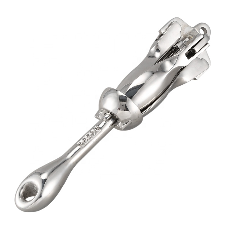 Marine Hardware AISI316 Stainless Steel Mirror Polished Marine Grapnel Boat Anchor