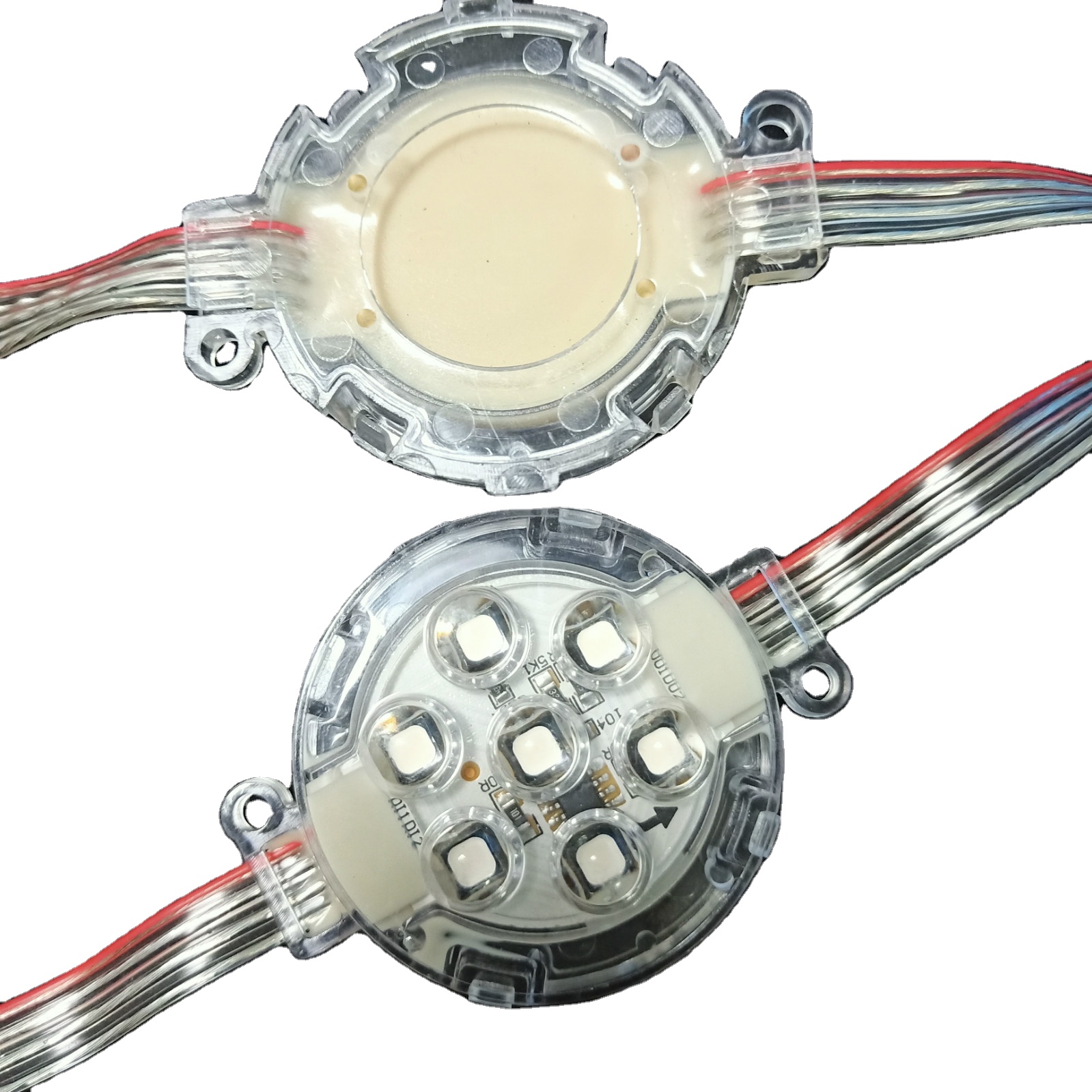 50 мм светодиодный пиксельный светильник RGB 8206 IC SMD 3535 Круглый Светодиодный точечный светильник