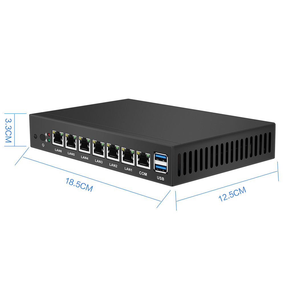 PfSense брандмауэр шлюз мягкая маршрутизатор VPN Мини ПК 1007U 1037U 6 Nic Gigabit Ethernet LAN порт компьютера для сетевого сервера