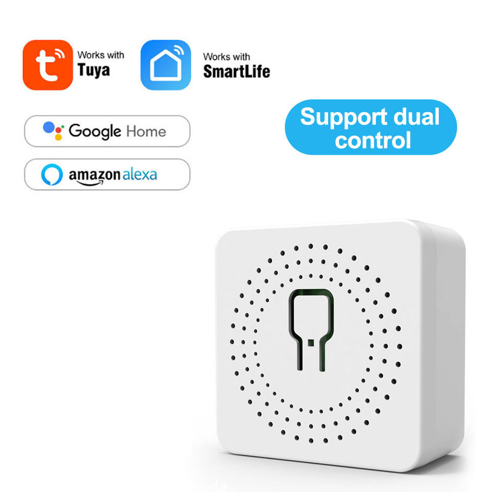 Tuya 16A мини умный выключатель приложение Голосовое управление DIY домашнее освещение с помощью светодиодов ТАЙМЕР РЕЛЕ Переключатель Wi-Fi модуль с Alexa Google