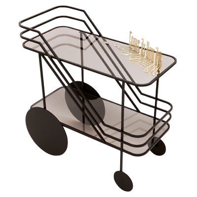 New style trolley, simple design, universal wheel, multifunctional household kitchen, wine mobile dining car