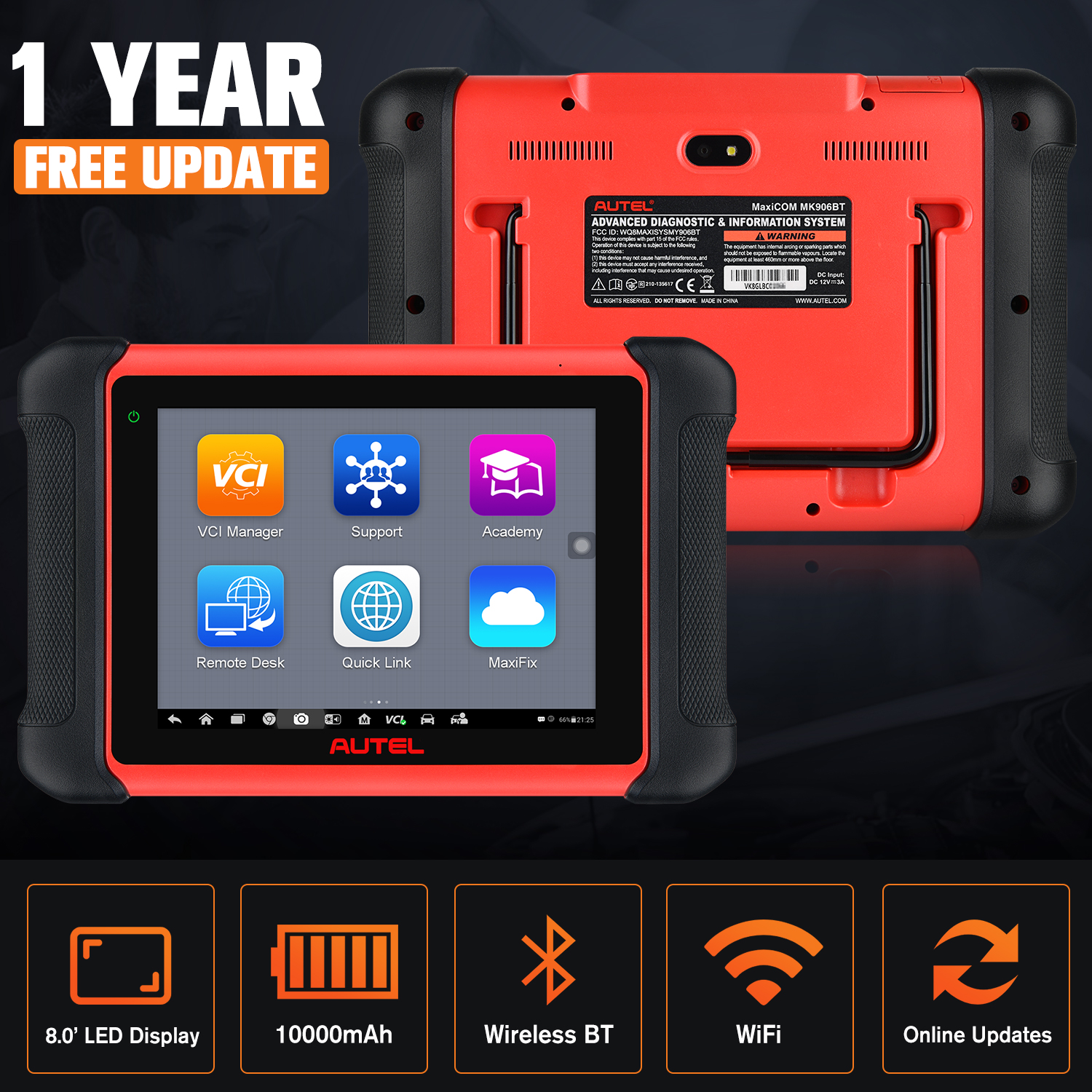 2021 Новое поступление autel maxicom mk906bt OBD2 автомобильный диагностический инструмент