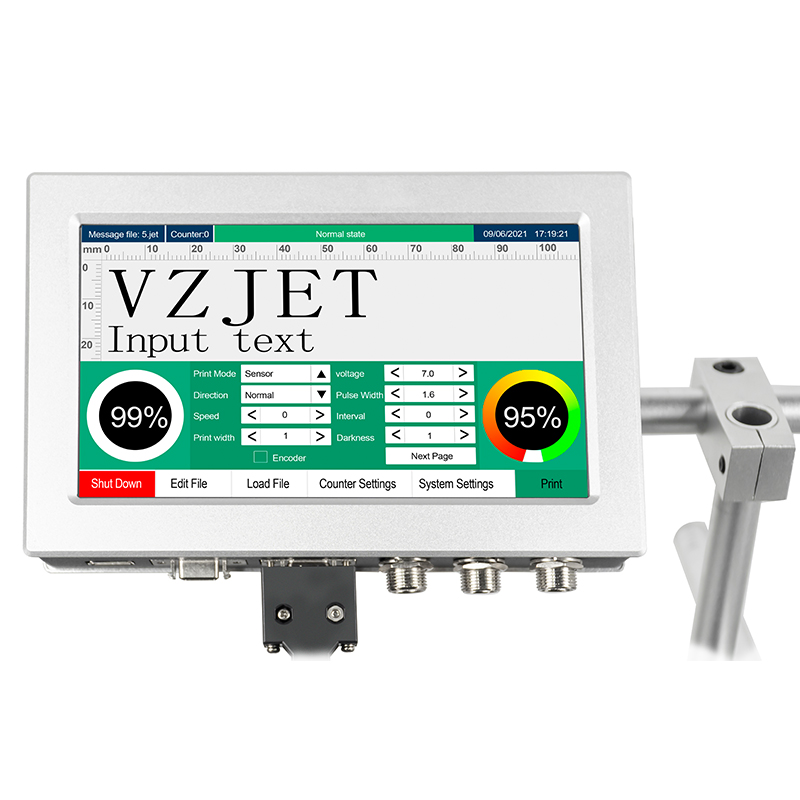 VZJET TD1 Online ink cartridge printer Compatible to both half inch and one inch printing head smart unlocked TIJ printer