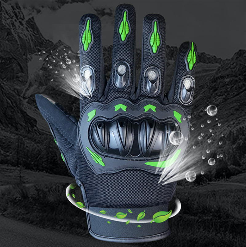 High quality strength microfiber leather comfortable reliable touch screen gloves biker hand gloves