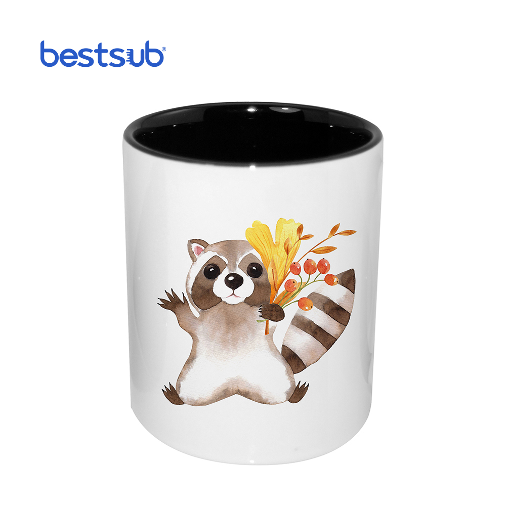 Оптовая продажа, индивидуальные сублимационные заготовки BestSub Ceramics11oz, черный держатель для карандашей
