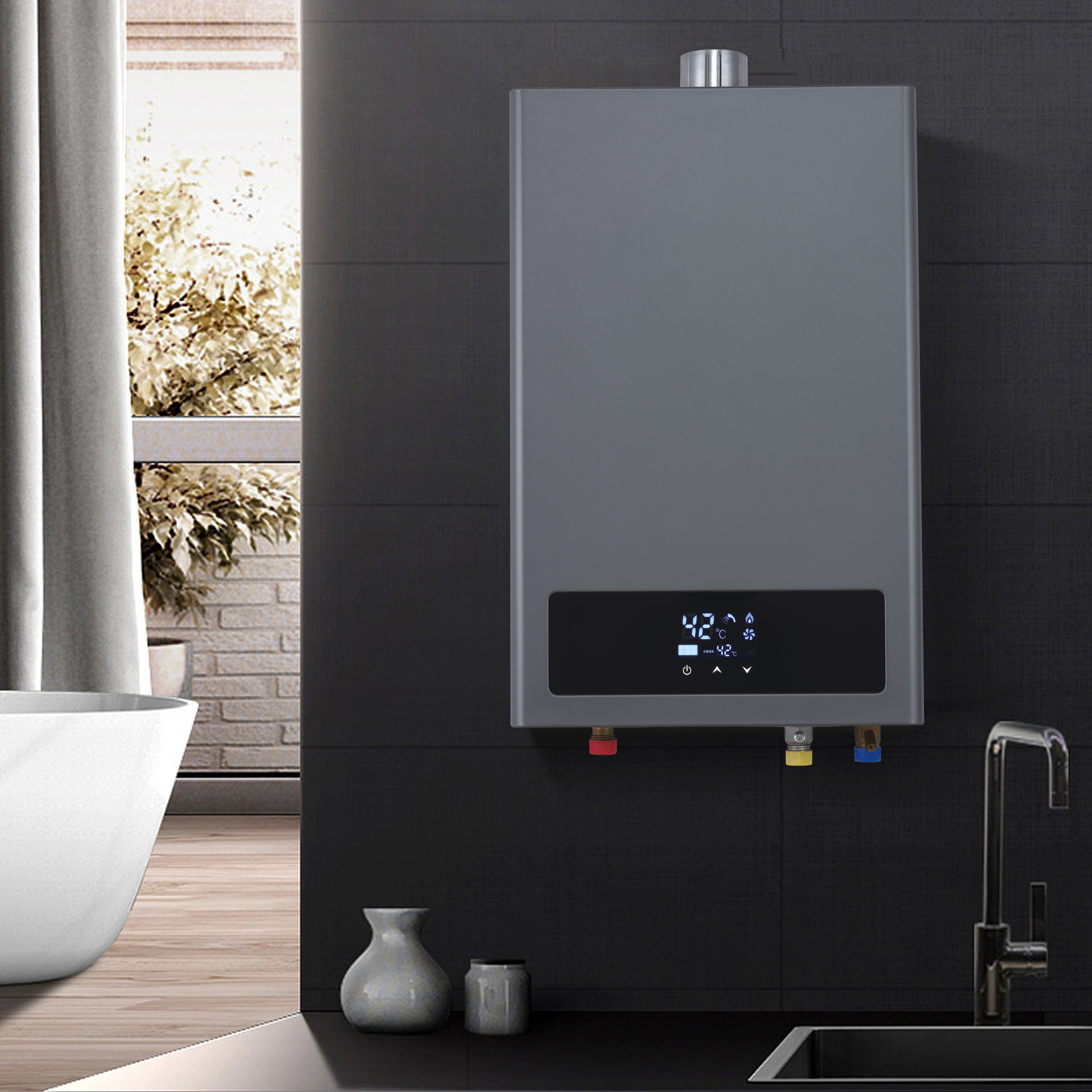 Professional Manufacturer Wholesale Custom Digital Temperature Control Gas Water Heater 10L For Home