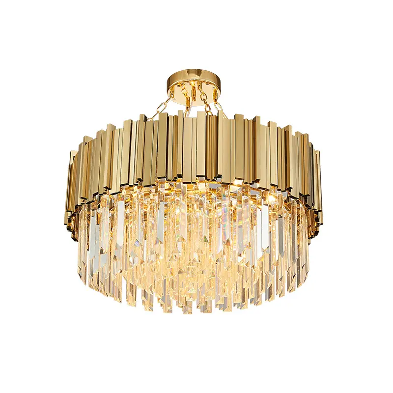 220v Architectural Designer Brushed Gold Bed Room Chandelier Lamp luxury Round Shape Led Pendant Lighting