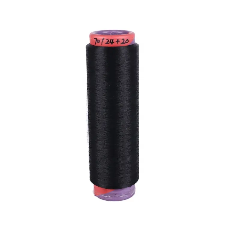 Acy 70/24 +20 High Quality Material Nylon or polyester air textured yarn  Spandex Air Covered Yarn for Weaving with Best Price