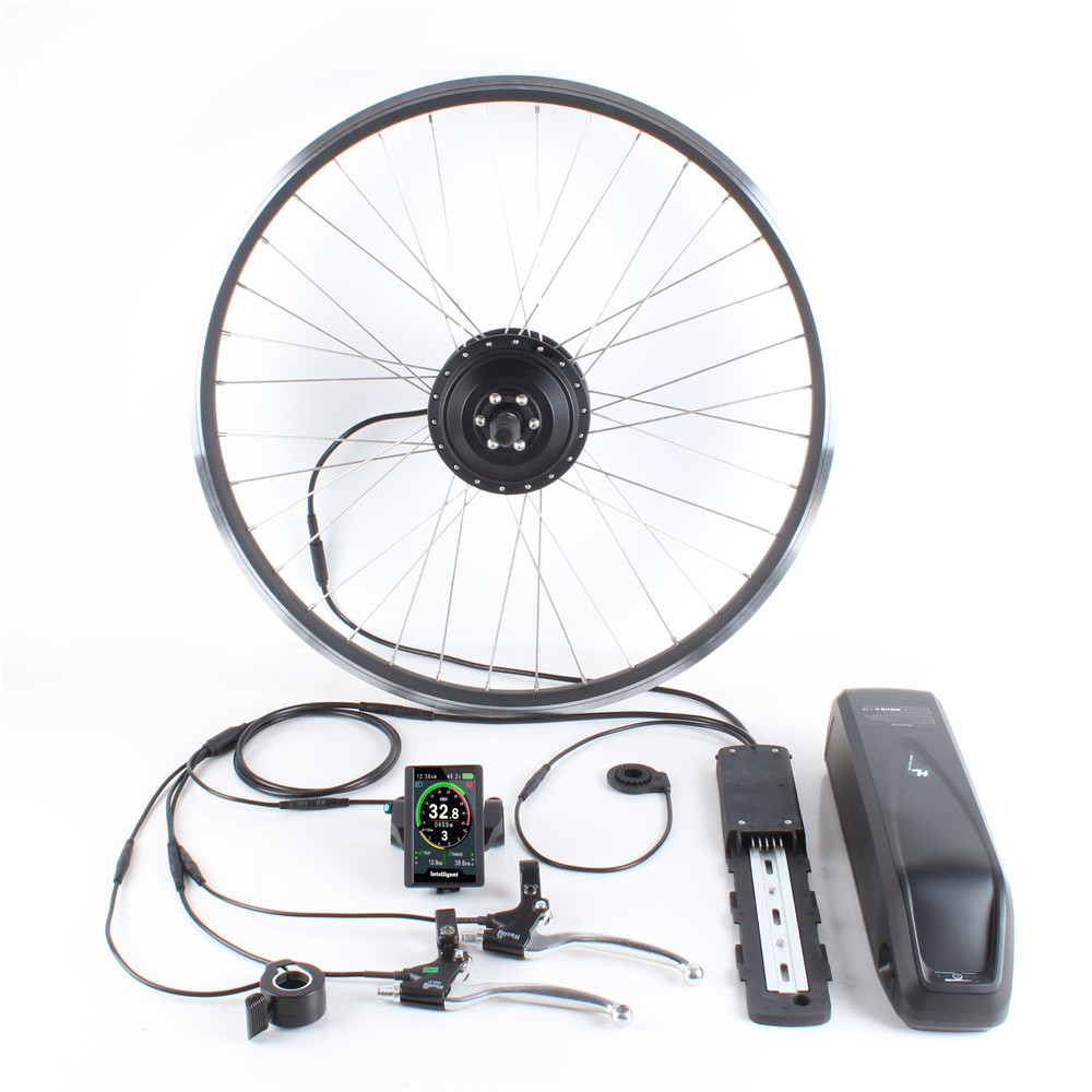 250w geared motor Electric bike cycle conversion kit with lithium battery