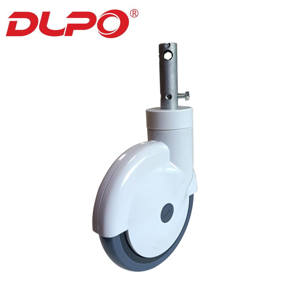 DLPO Plate 8in medical wheel casters TPR plastic caster Swivel Medical Device Casters Wheel