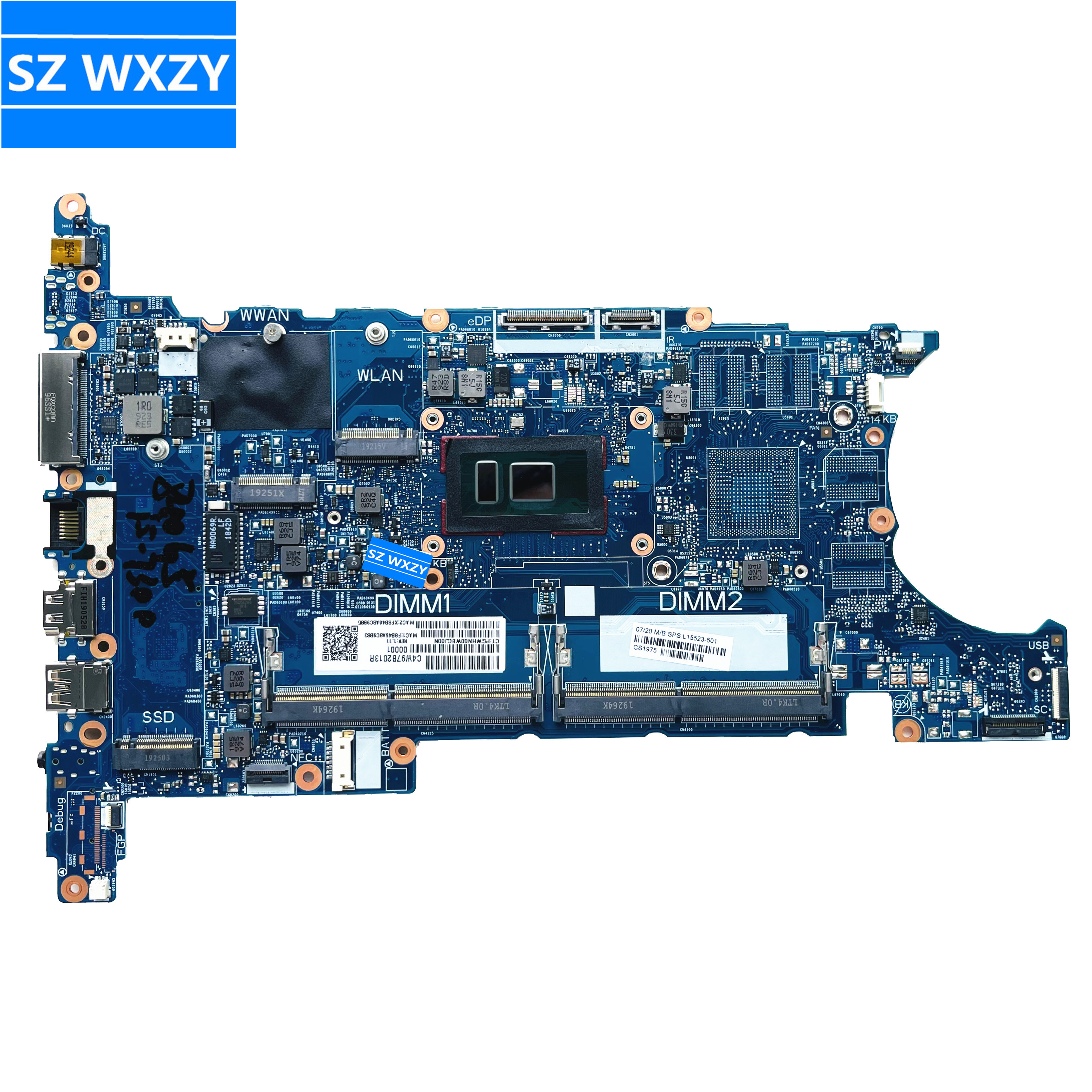 For HP EliteBook 840 G5 850 G5 Laptop Motherboard L15523-601 L15523-001 i5-7300U CPU 6050A2945601-MB DDR4 100% Tested Fast Ship