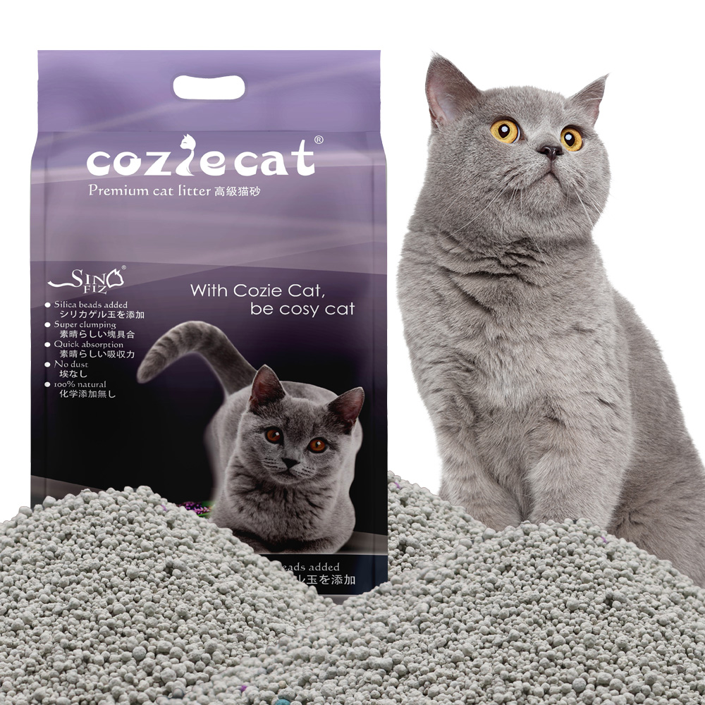 New design water absorption strong clumping optional scented bentonite cat litter