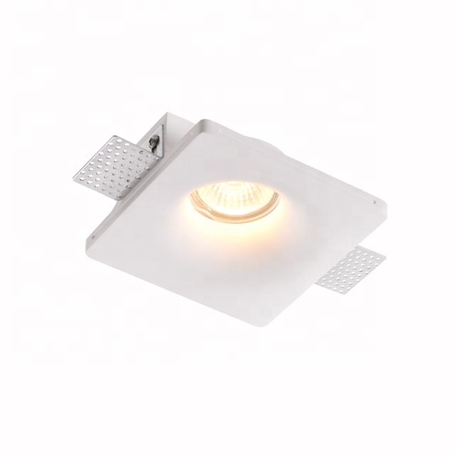 GDLED gypsum lighting factory indoor light ceiling lamp plaster material GU10 LED recessed trimless downlight spotlight
