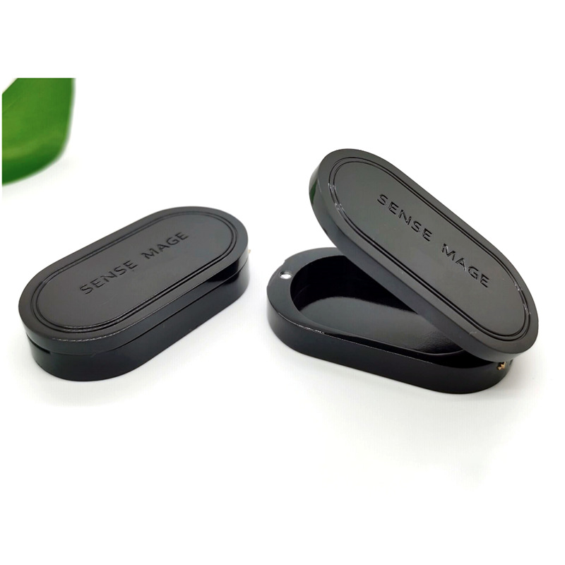 magnetic refill teardrop shape solid perfume case