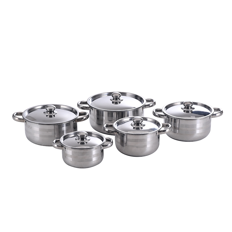 Factory directly supply Five-piece Korean soup pot high quality kitchen stainless steel pot sets