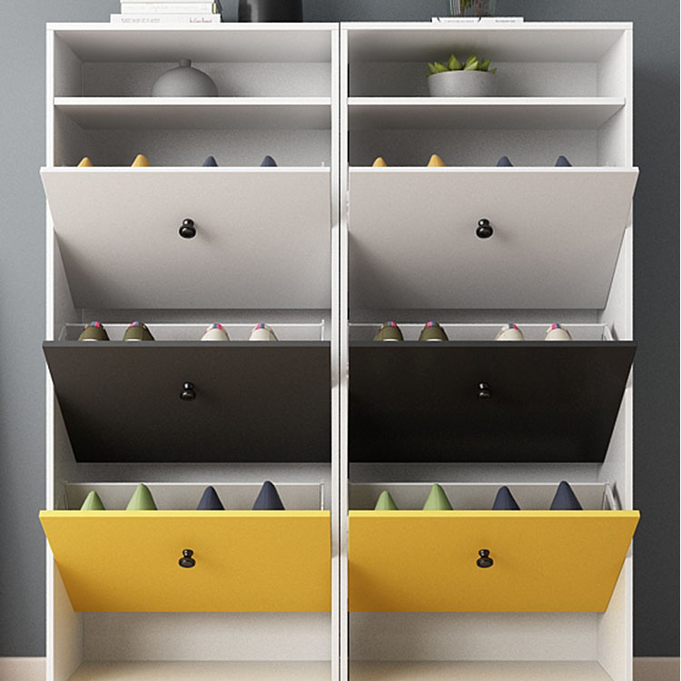 Storage Glass Display Plastic Smart Revolving Rattan Shoe Cabinet