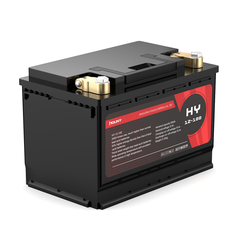 LiFePO4 ионно-литиевая аккумуляторная батарея 12V 100Ah BMS для молнечной батареи в байкерском стиле