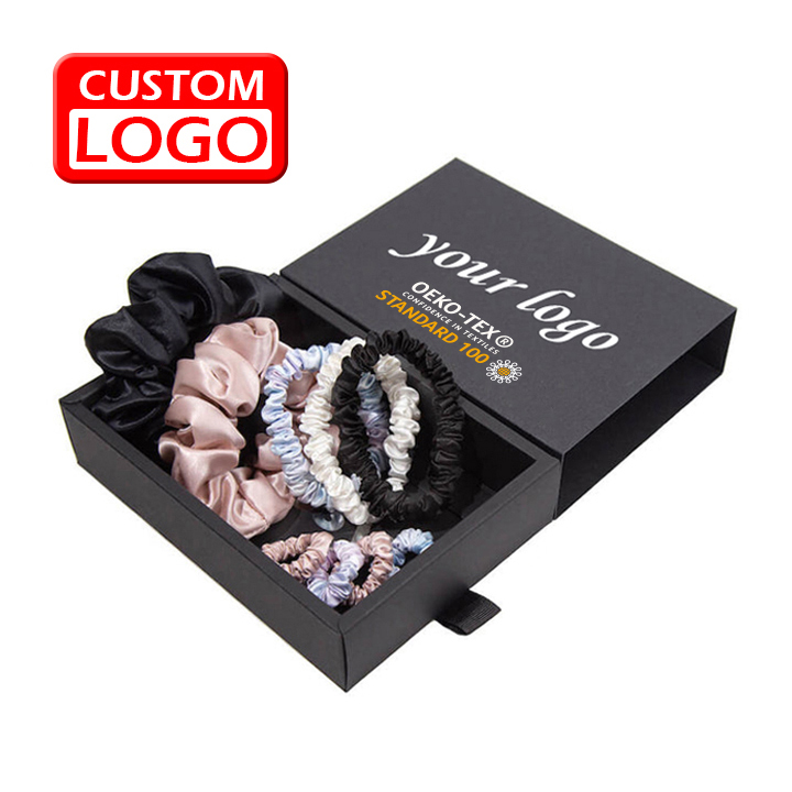 Satin Hair Scrunchies Silk Elastic Hair Bands Skinny Ropes Ponytail Holder scrunchies hair ties for Women Girls