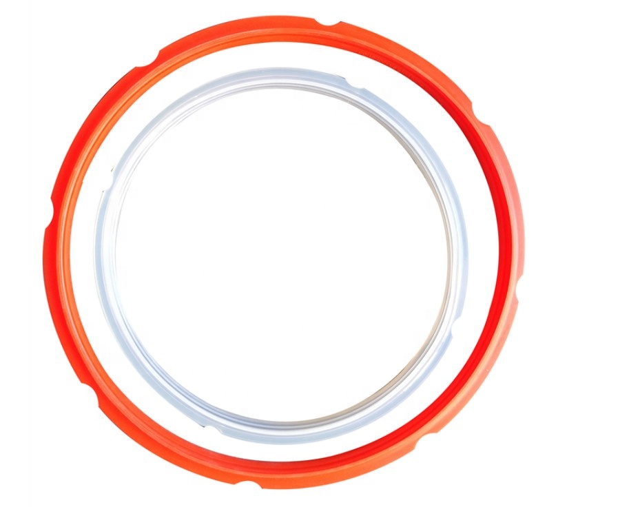 5/6Qt/8Qt/10Qt clear/red/black food grade silicone rubber o ring for sealing instant cooking cooker/pressure pot