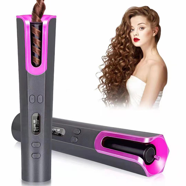 High Quality Lovely Portable Usb Automatic Wireless Rotating Hair Curler Cordless Rechargable Curling Iron