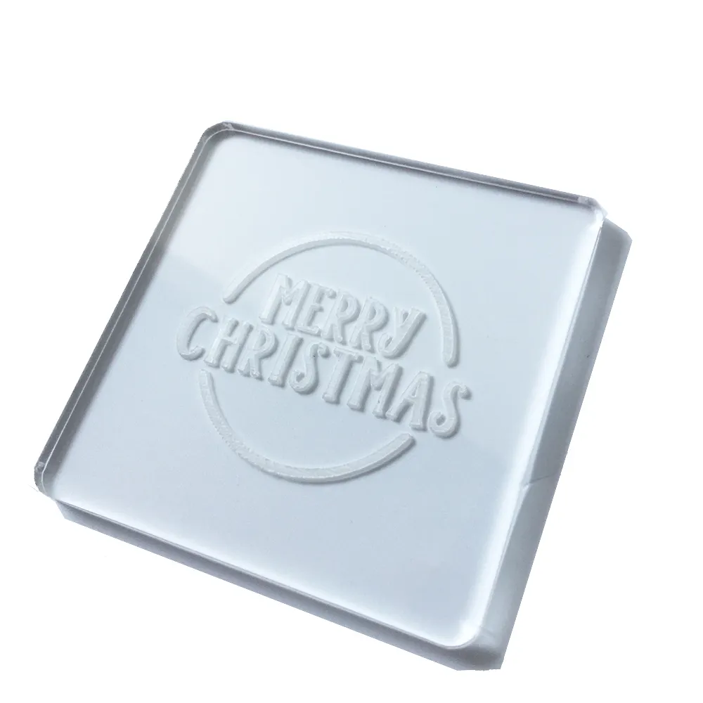 Custom Acrylic Embosser Acrylic Stamp Cookie Cutters Stamp Baked Cookie Molds