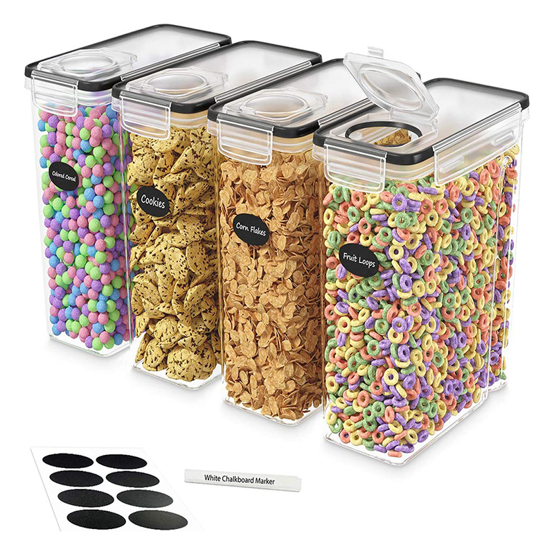 Household Items 4PCS/Set 4L Airtight Kitchen Organizers Dry Food Storage Container for Home Organizer