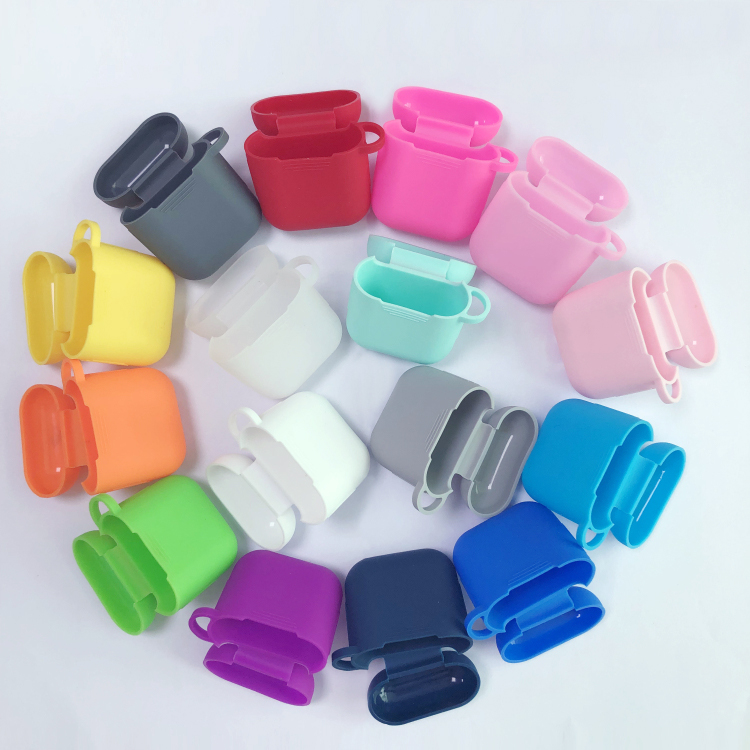 Однотонный чехол для AirPods 1 2, оптовая продажа, Силиконовый противоударный защитный чехол для Apple AirPod