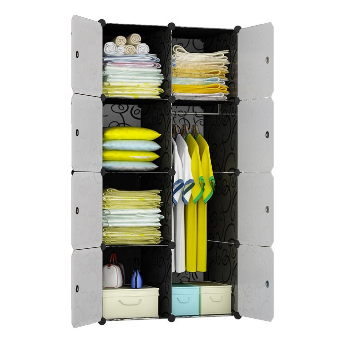 The new simple plastic wardrobe can be used in the bedroom dormitory convenient detachable wardrobe kids or adults