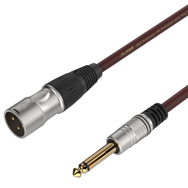 Кабель премиум-класса с экраном 1/4 "TS Jack на 3Pin XLR Cannon, позолоченный аудиошнур «Папа-папа» для гитарного миксера, динамика, усилителя