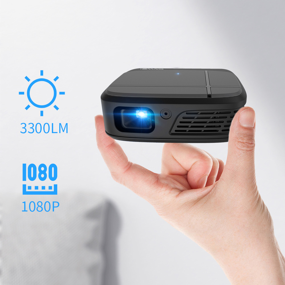 Карманный активный 3D беспроводной мини-проектор airplay wifi dlp, 3300 люмен, новая крышка