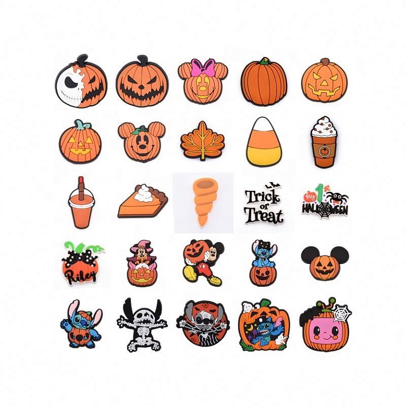 Happy Halloween croc chcroc для украшения засорения осенний крокодил для крокодиловой обуви оптом тыквенный крокодил chcroc для подарка на Хэллоуин