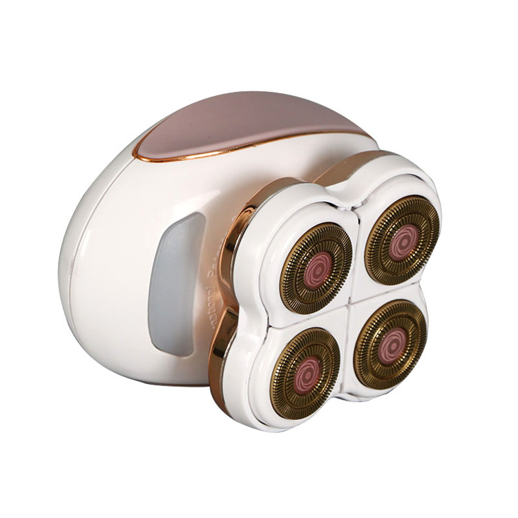 Ladies Electric Shaver 18K Gold Plated Head Ladies Epilator Leg Hair Removal