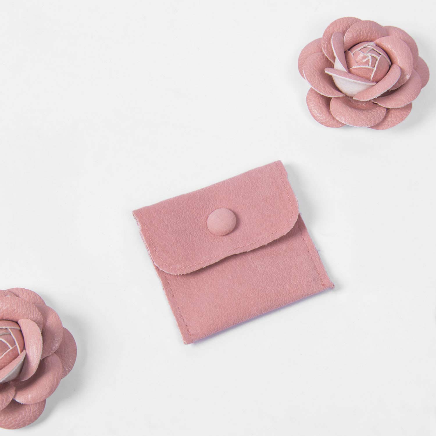 Luxury blue pink velvet jewellery pouch bag with jewelry box packaging